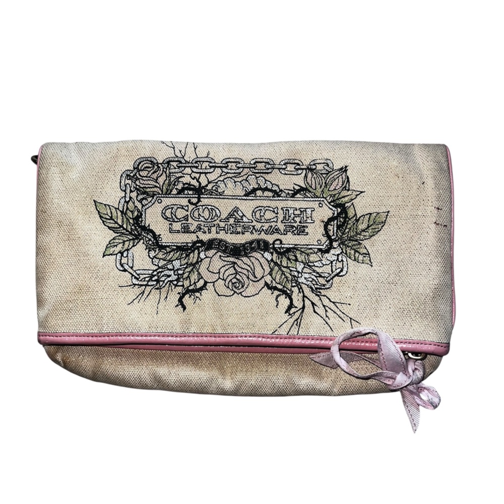 Coach Pink and Cream Tote Bag